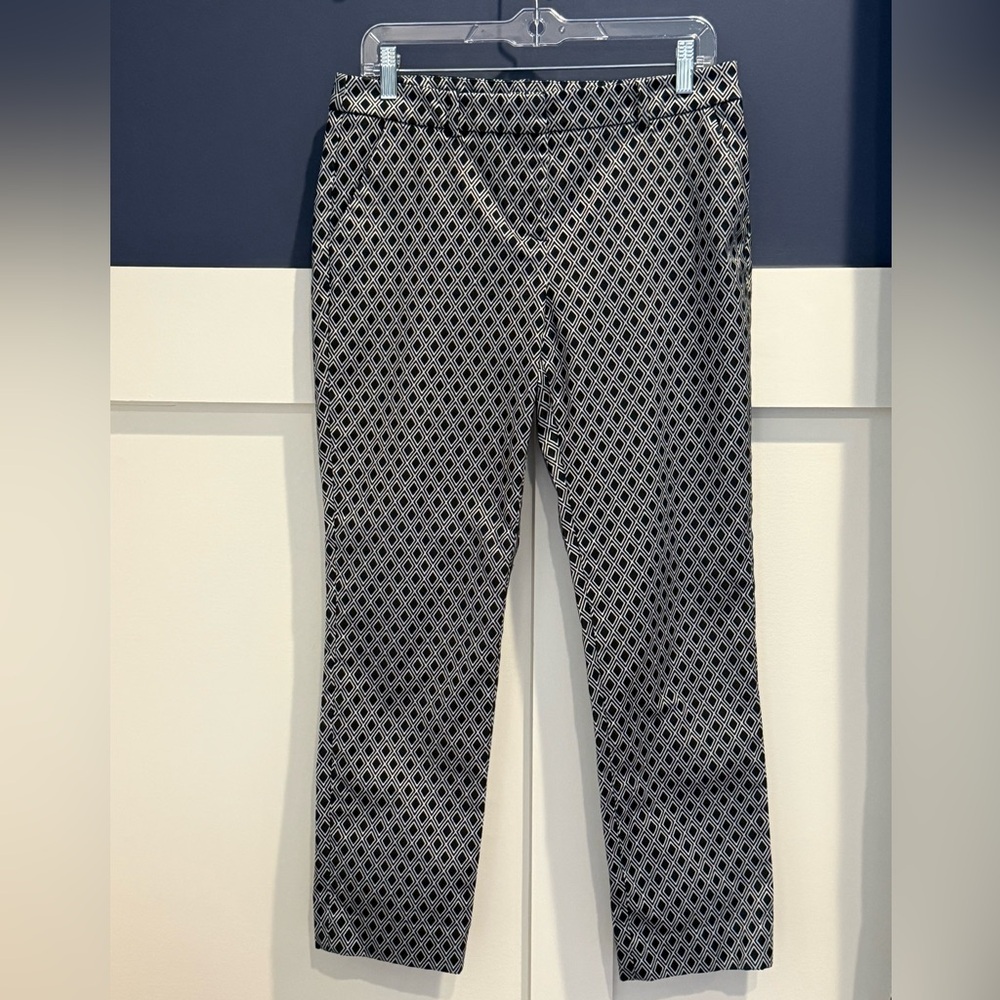 Anne Klein women’s Diamond Pattern Pants - Black and White